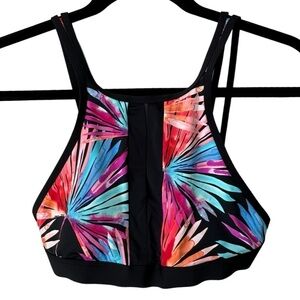 Skye Mercedes High Neck Bikini Top Swimsuit Tropical Multi Colour Size Medium